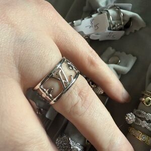 LV Silver Monogram Band